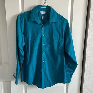 Van Huesen Men’s Teal Dress Shirt